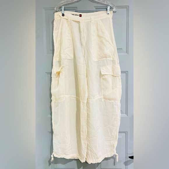 Zara SRPLS cargo wide leg size med gentle used - Picture 1 of 13
